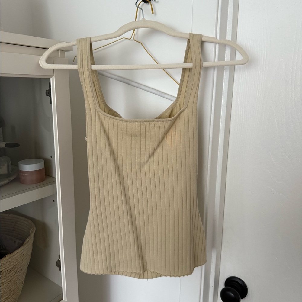 CLEAR OUT SALE Jenni Kayne Cream Ribbed Tank Top